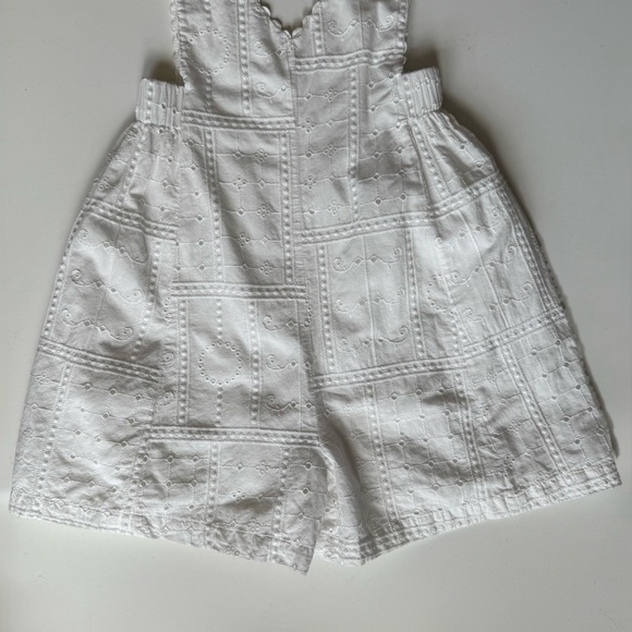 Zara Girls White Swiss Embroidery Playsuit - Size 6-7 - Picture 7 of 11